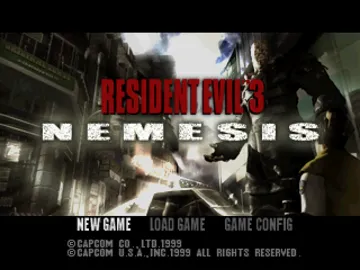 Resident Evil 3 - Nemesis (US) screen shot title